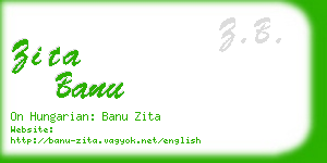 zita banu business card
